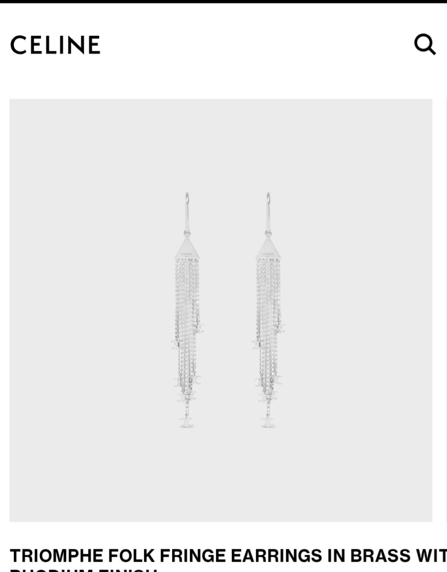 Celine Triomphe Folk Fringe earrings