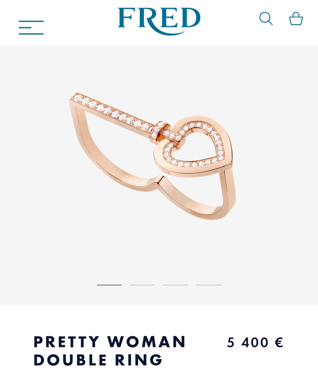 FRED PRETTY WOMAN DOUBLE RING