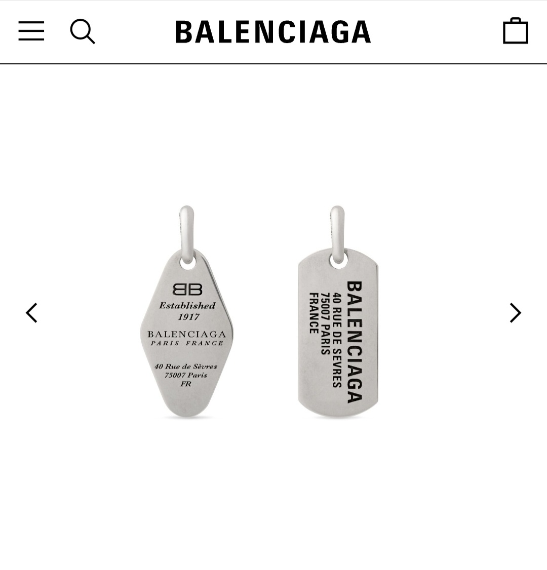 Balenciaga Tags earrings