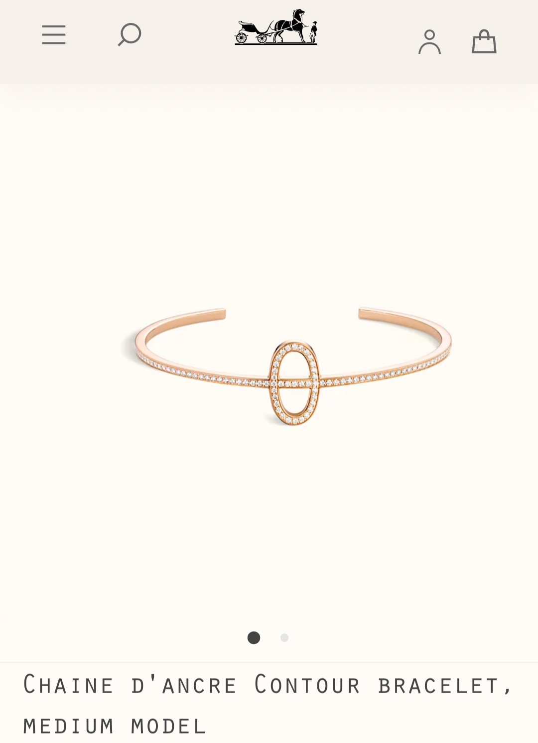 Hermes Chaine d’ancre Contour bracelet