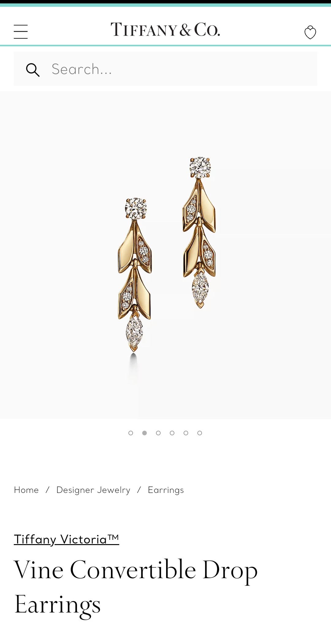Tiffany & co Victoria Vine Convertible Drop Earrings