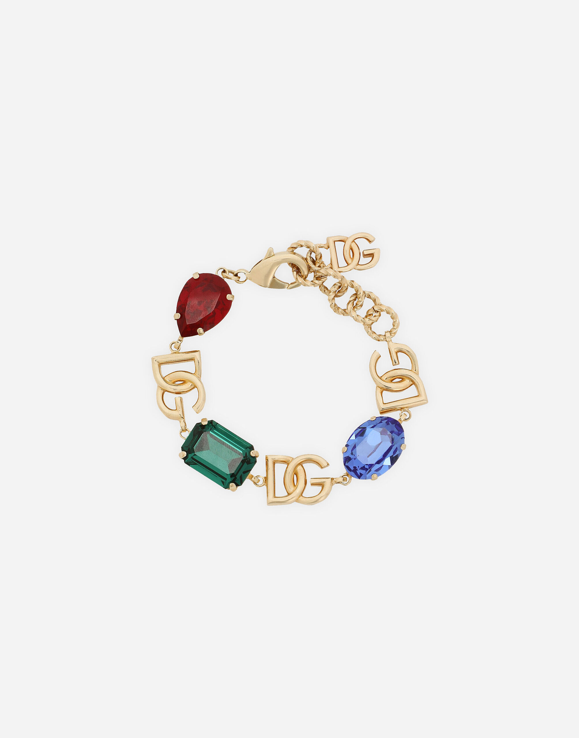 D & G bracelet with DG multi-colored rhinestones