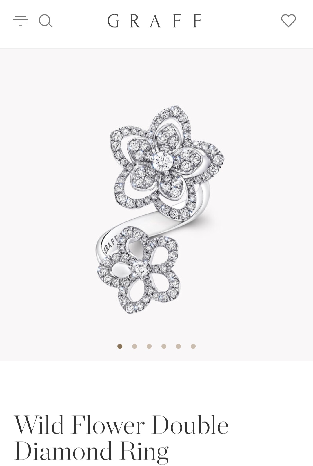 Graff Wild Flower Double Diamond ring