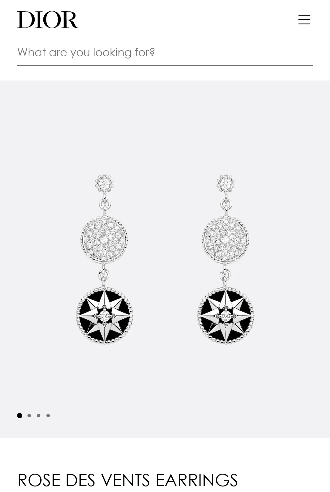 DIOR ROSE DES VENTS EARRINGS