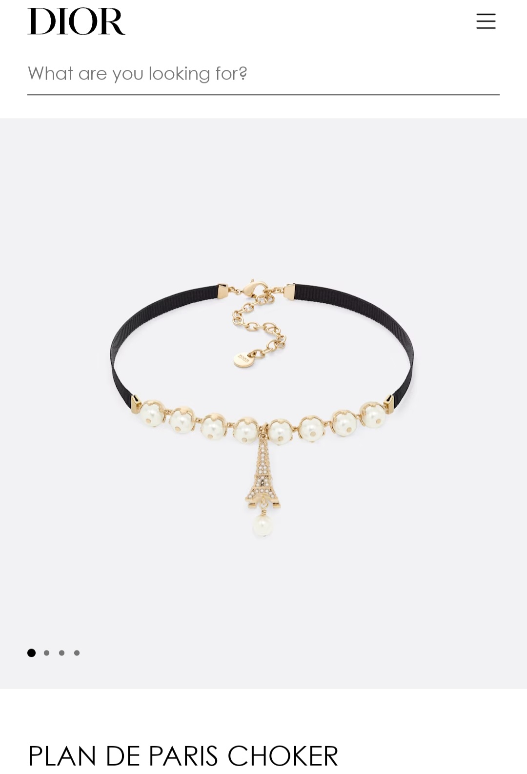 DIOR PLAN DE PARIS CHOKER NECKLACE