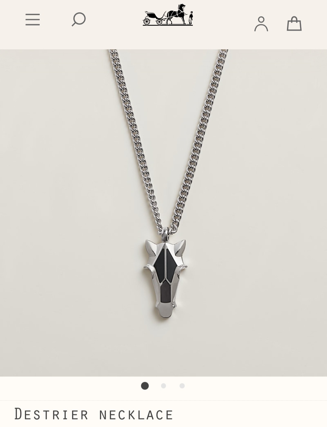 Hermes Destrier necklace