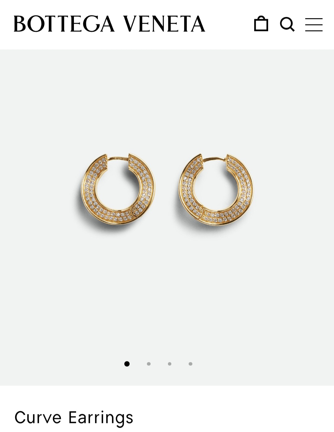 Bottega Veneta curve earrings