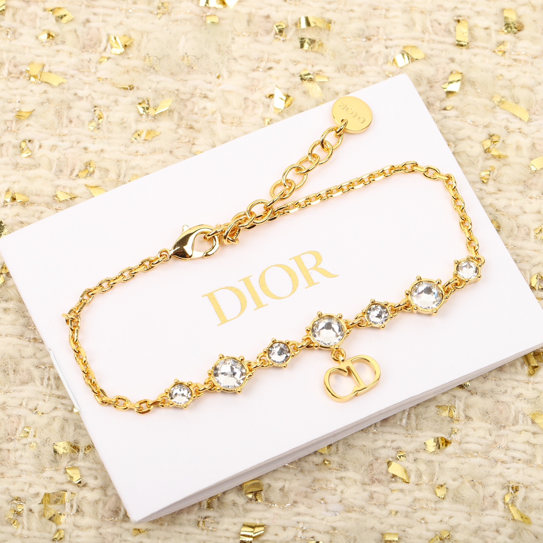 Dior CLAIR D LUNE Crystal CD Charm bracelet