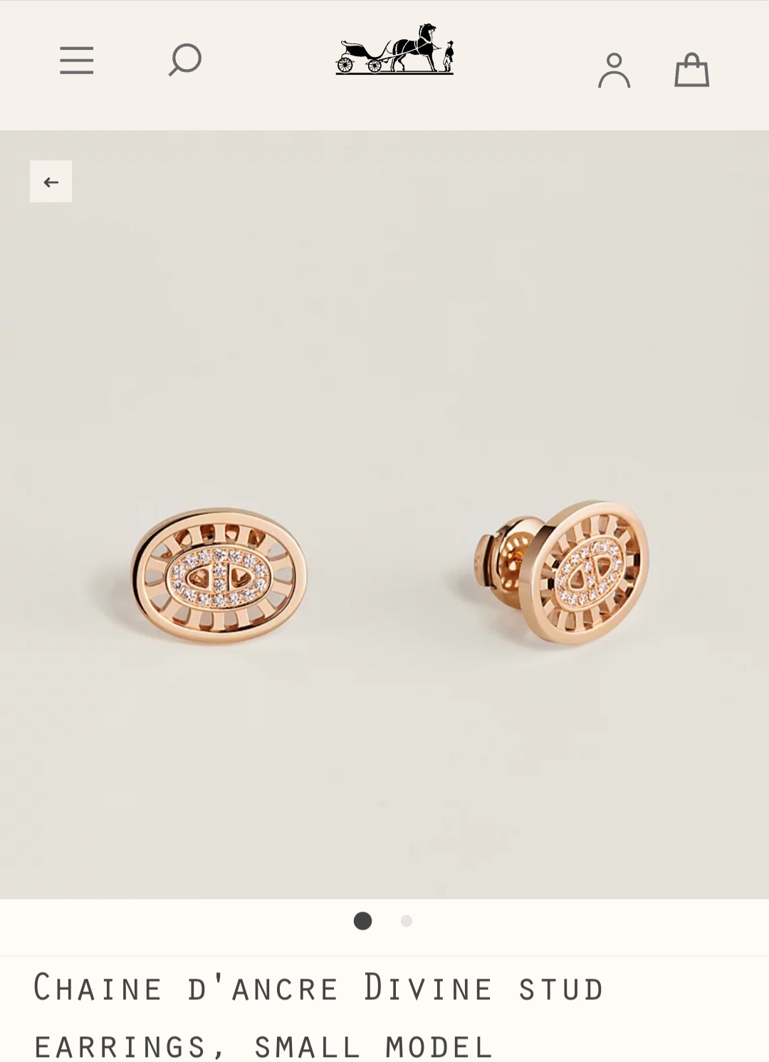 Hermes Chaine d’ancre Divine stud earrings