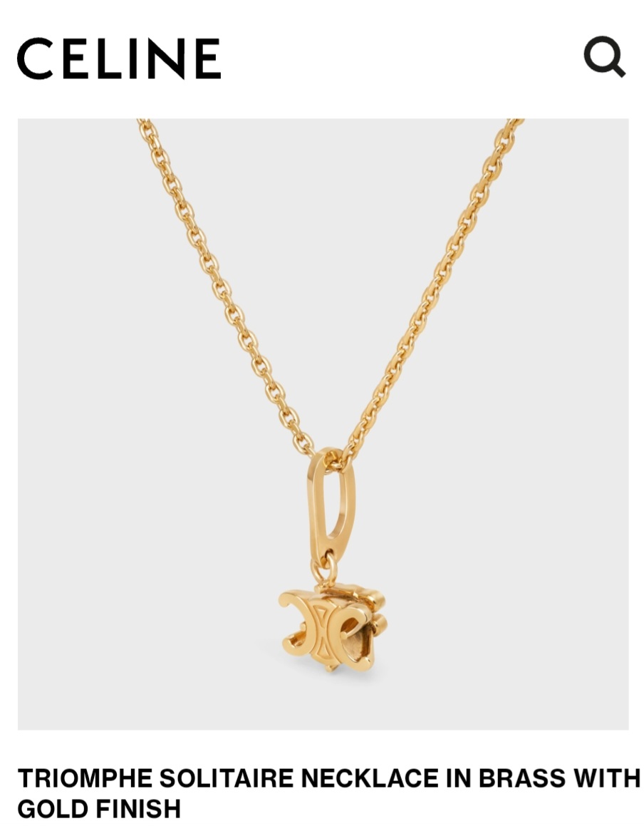 CELINE TRIOMPHE SOLITAIRE NECKLACE