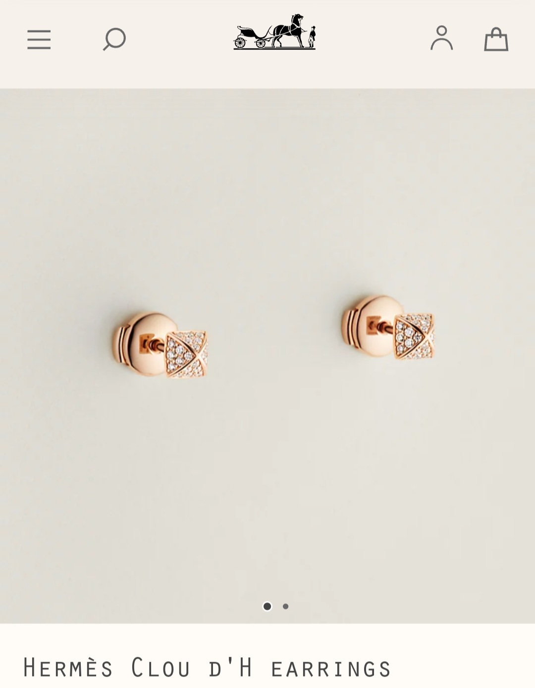 Hermès Clou d’H earrings