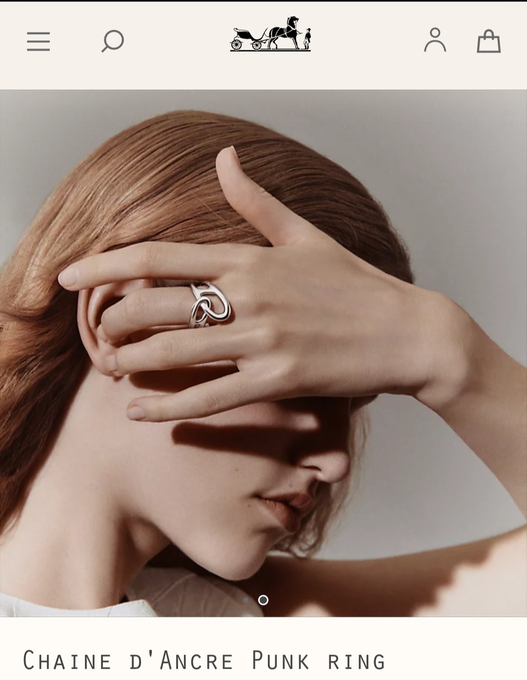 Hermes Chaine d’Ancre Punk ring