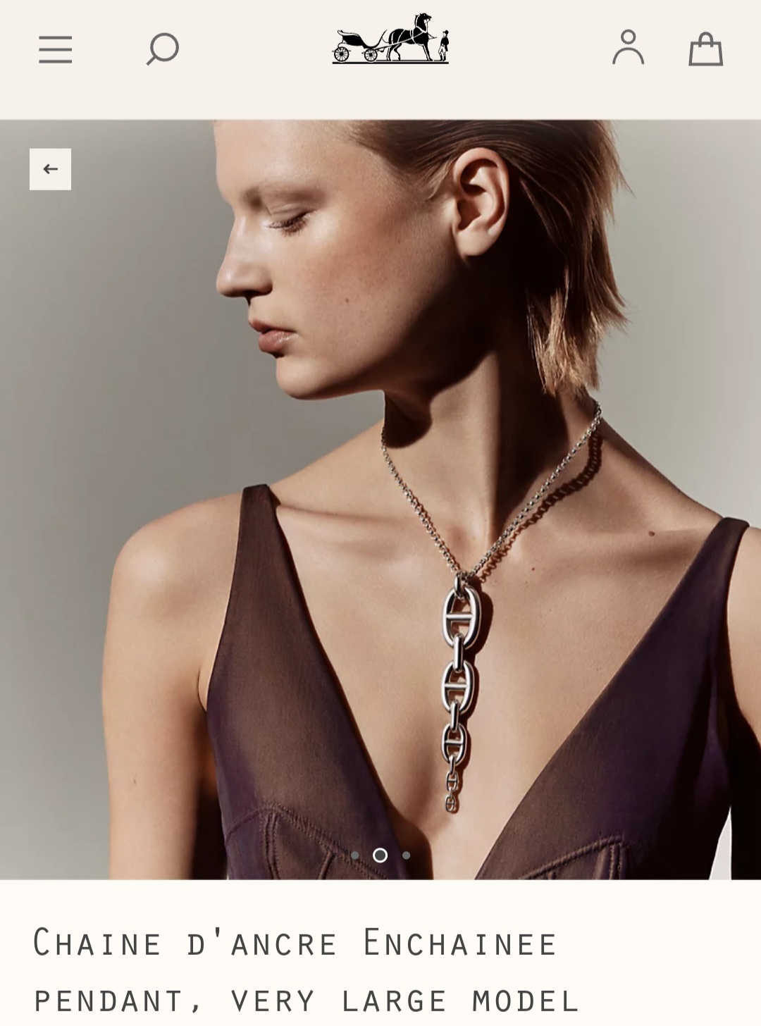 Hermes Chaine d’ancre Enchainee pendant necklace