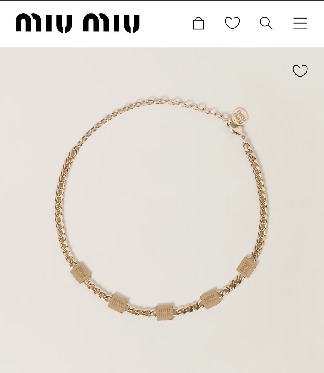 Miu Miu Metal necklace