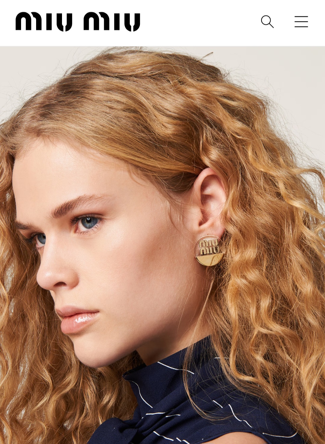 Miu Miu plexiglas and metal earrings