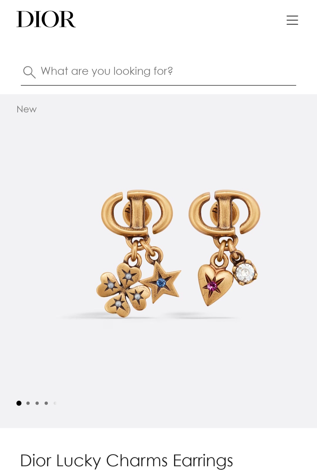 Dior Lucky Charms earrings