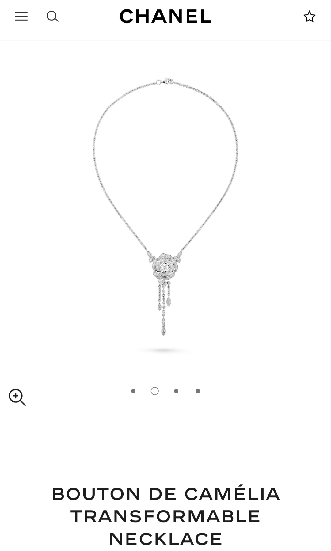 Chanel BOUTON DE CAMÉLIA TRANSFORMABLE necklace