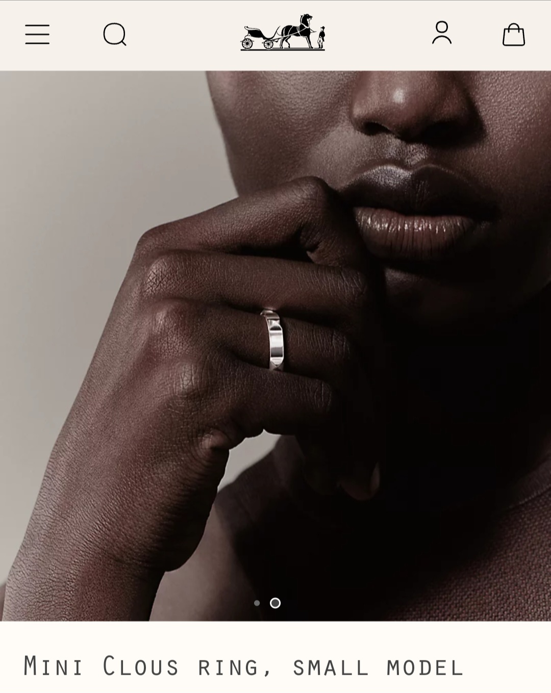 Hermes Mini Clous ring