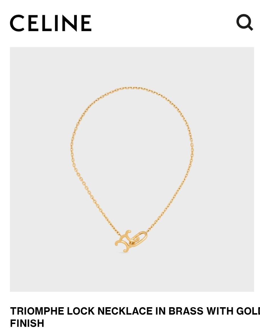 Celine Triomphe Lock necklace