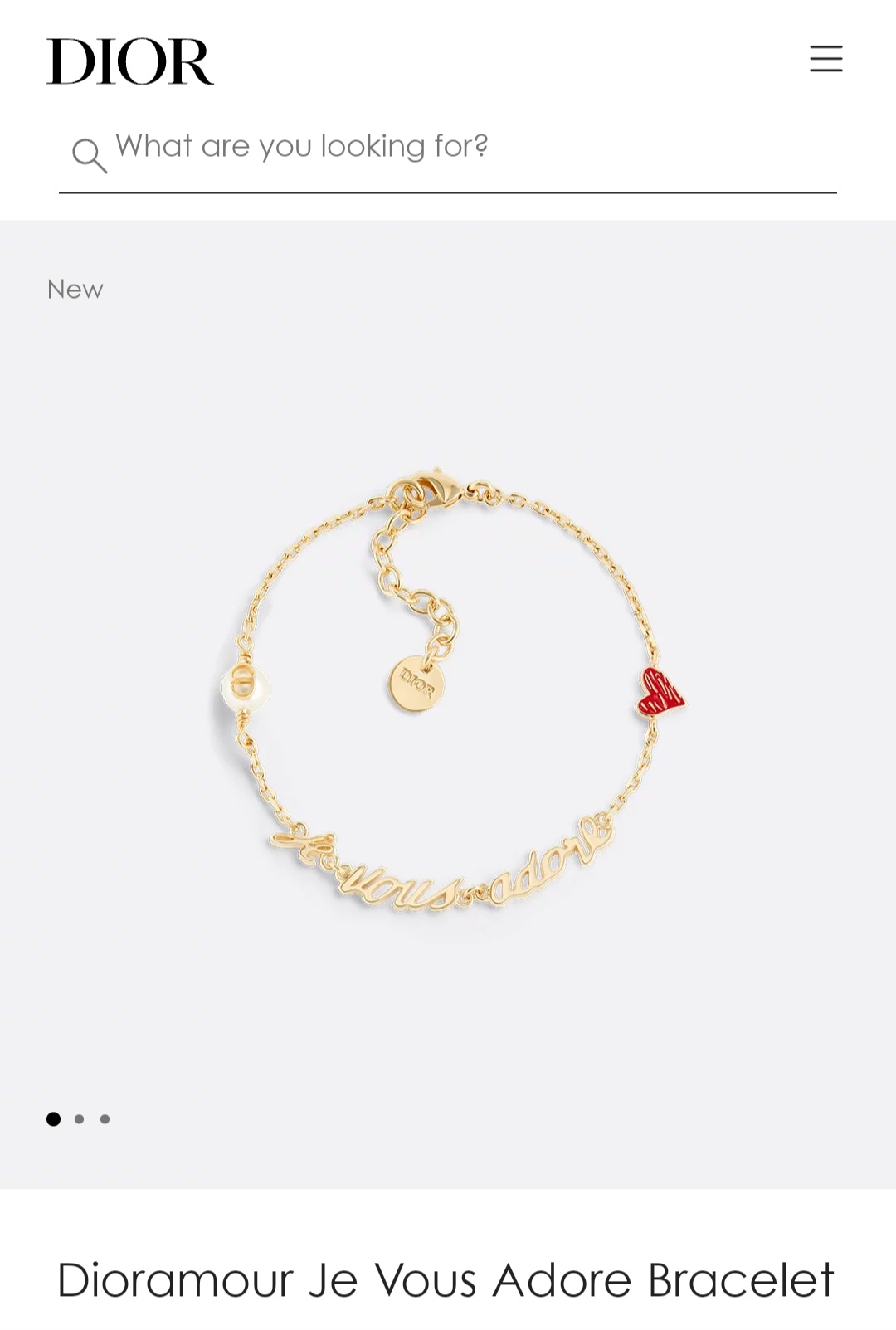 Dior Dioramour Je Vous Adore bracelet