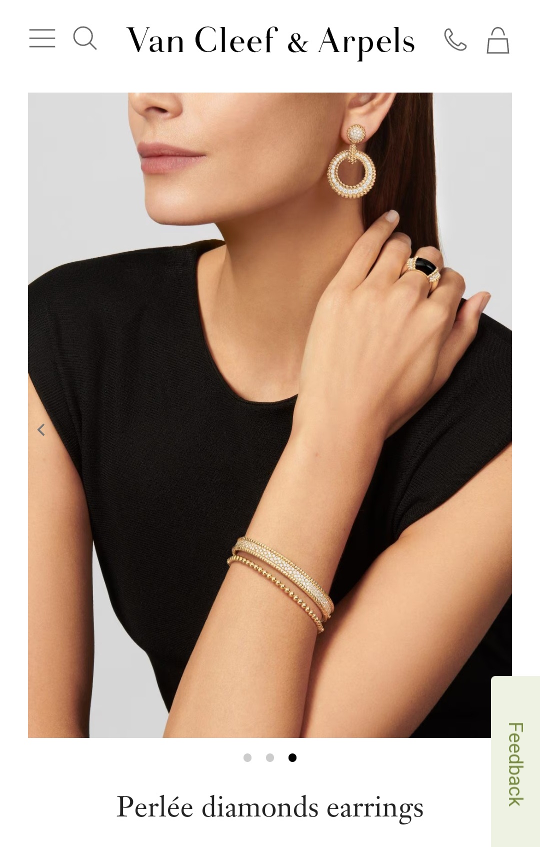 VCA Perlée diamonds earrings