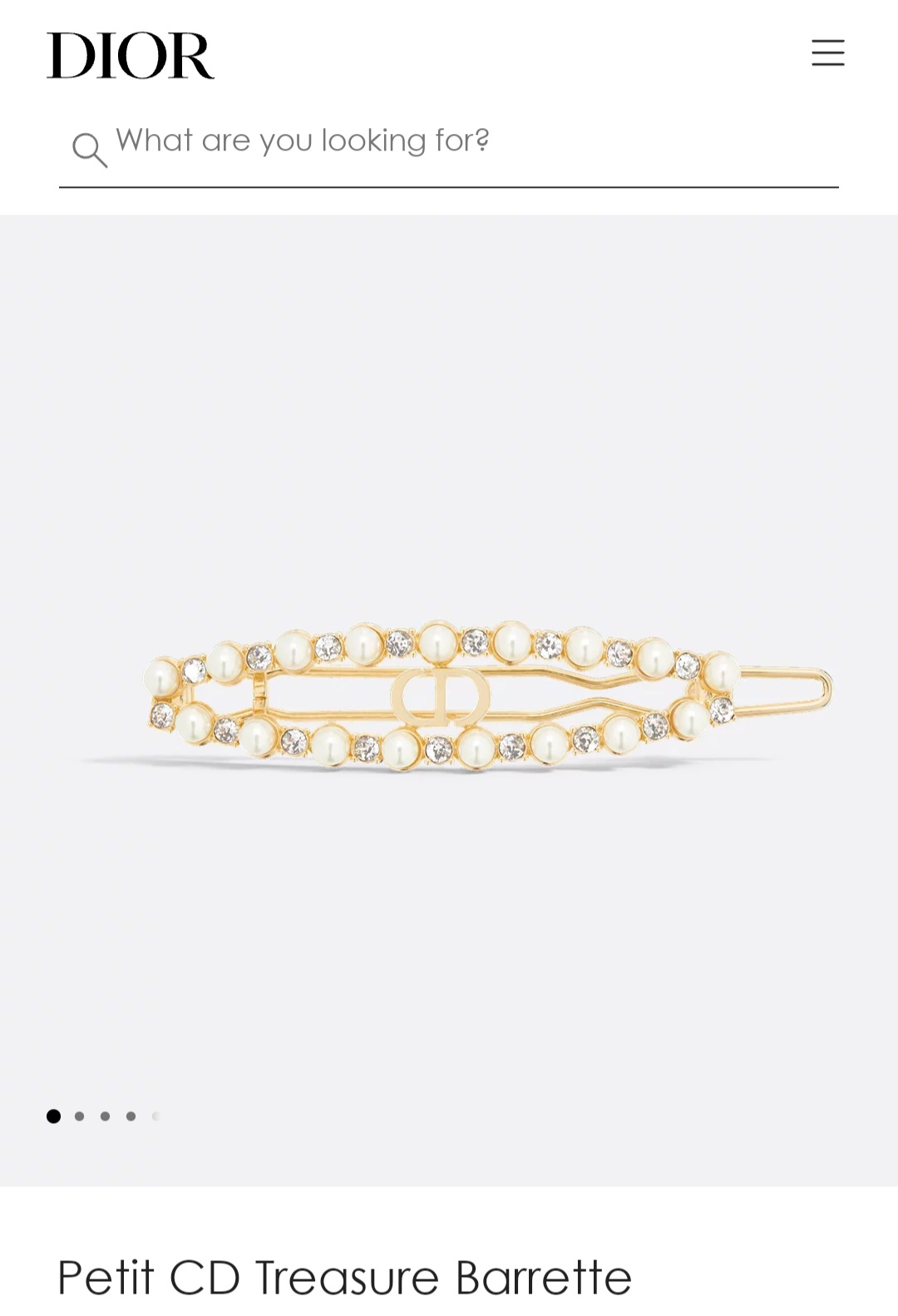 Dior Petit CD Treasure barrette