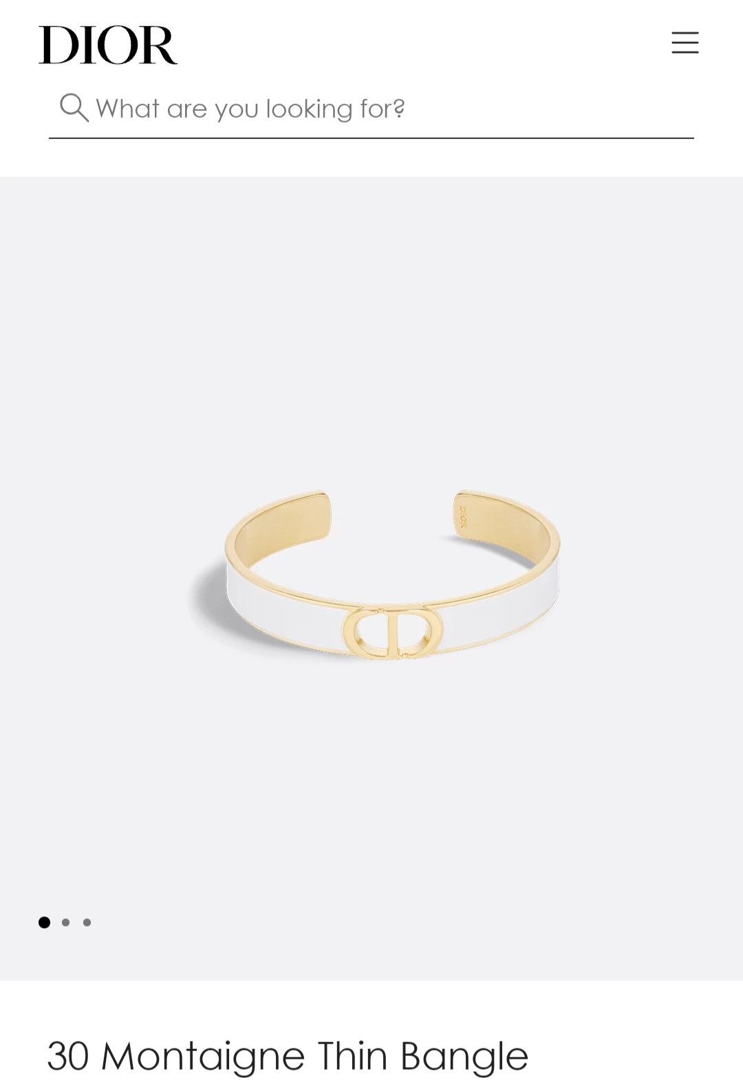 Dior 30 Montaigne Thin Bangle open bracelet