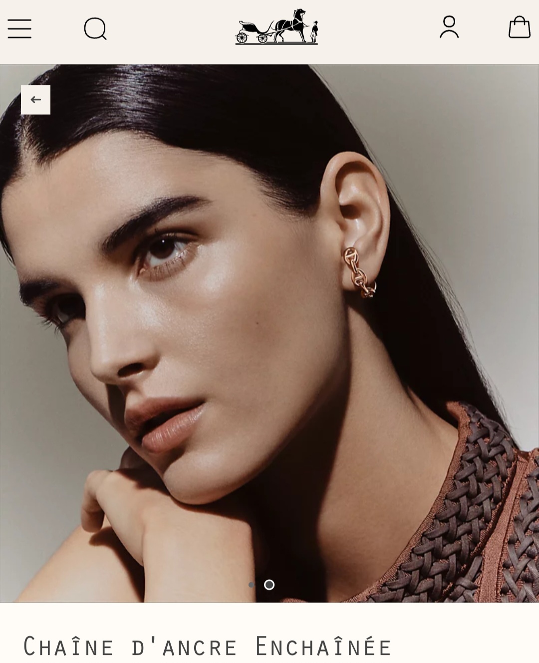 Hermes Chaine D’ancre Enchainee earrings