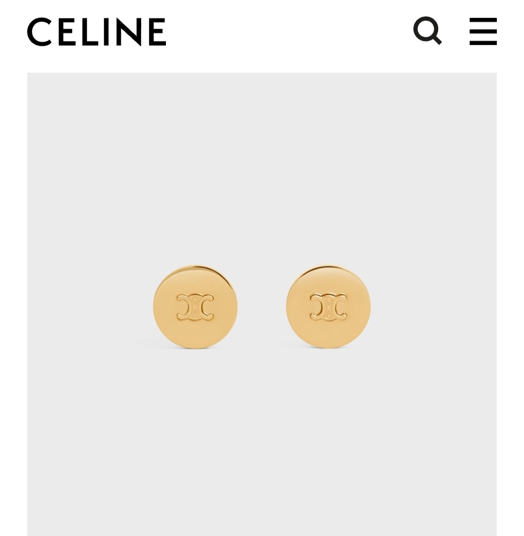 Celine Triomphe Signet Earrings
