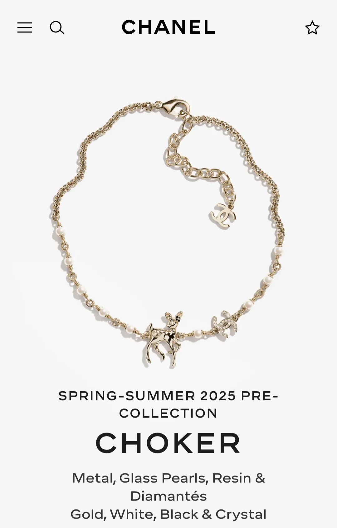 Chanel choker necklace