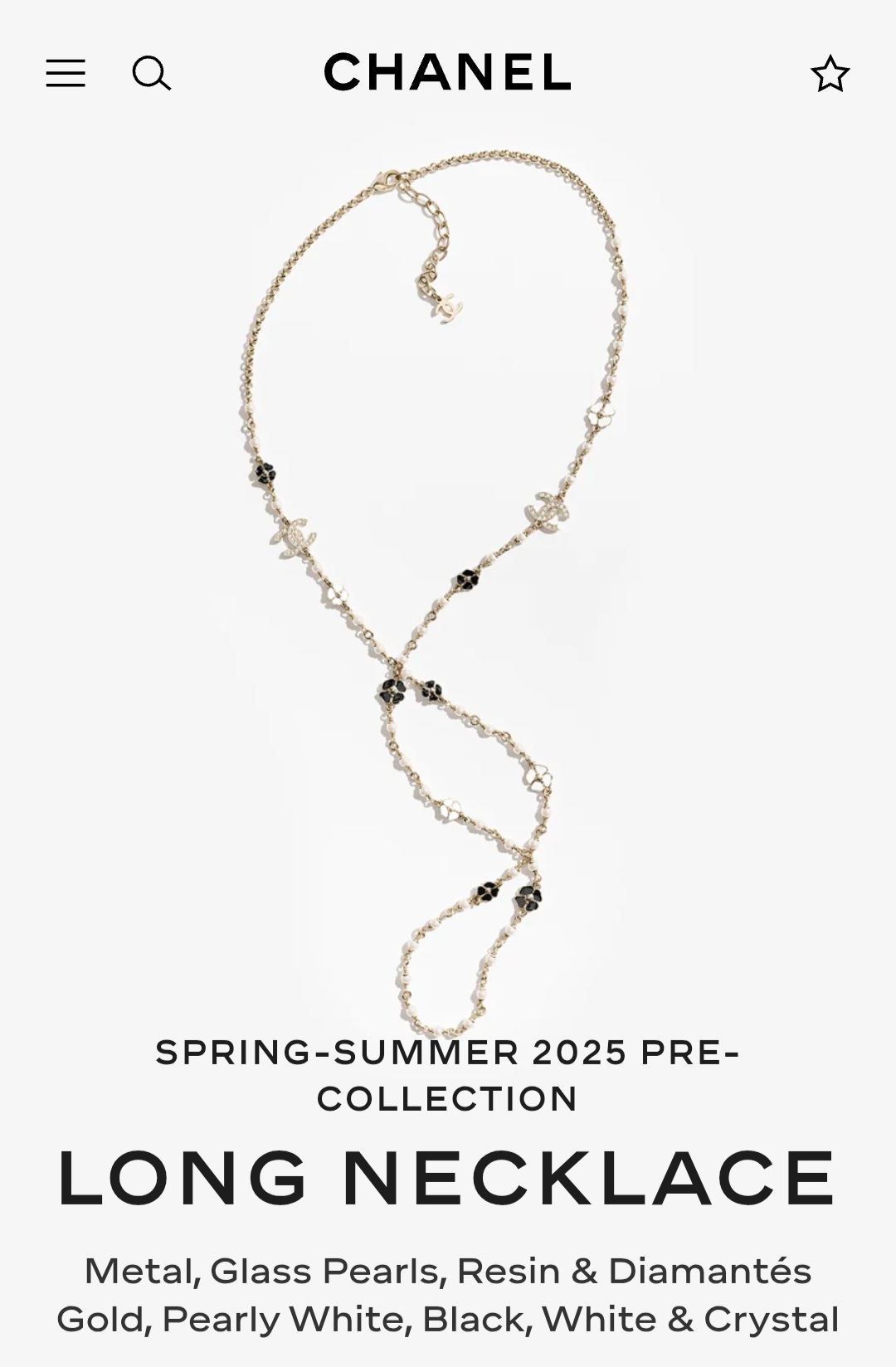 Chanel long necklace