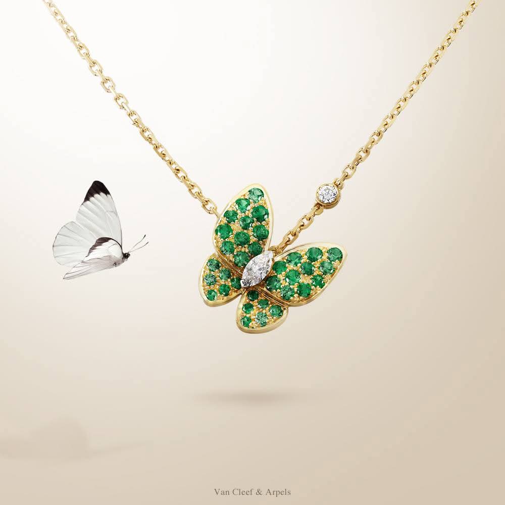 Van Cleef & Arpels Two Butterfly pendant necklace