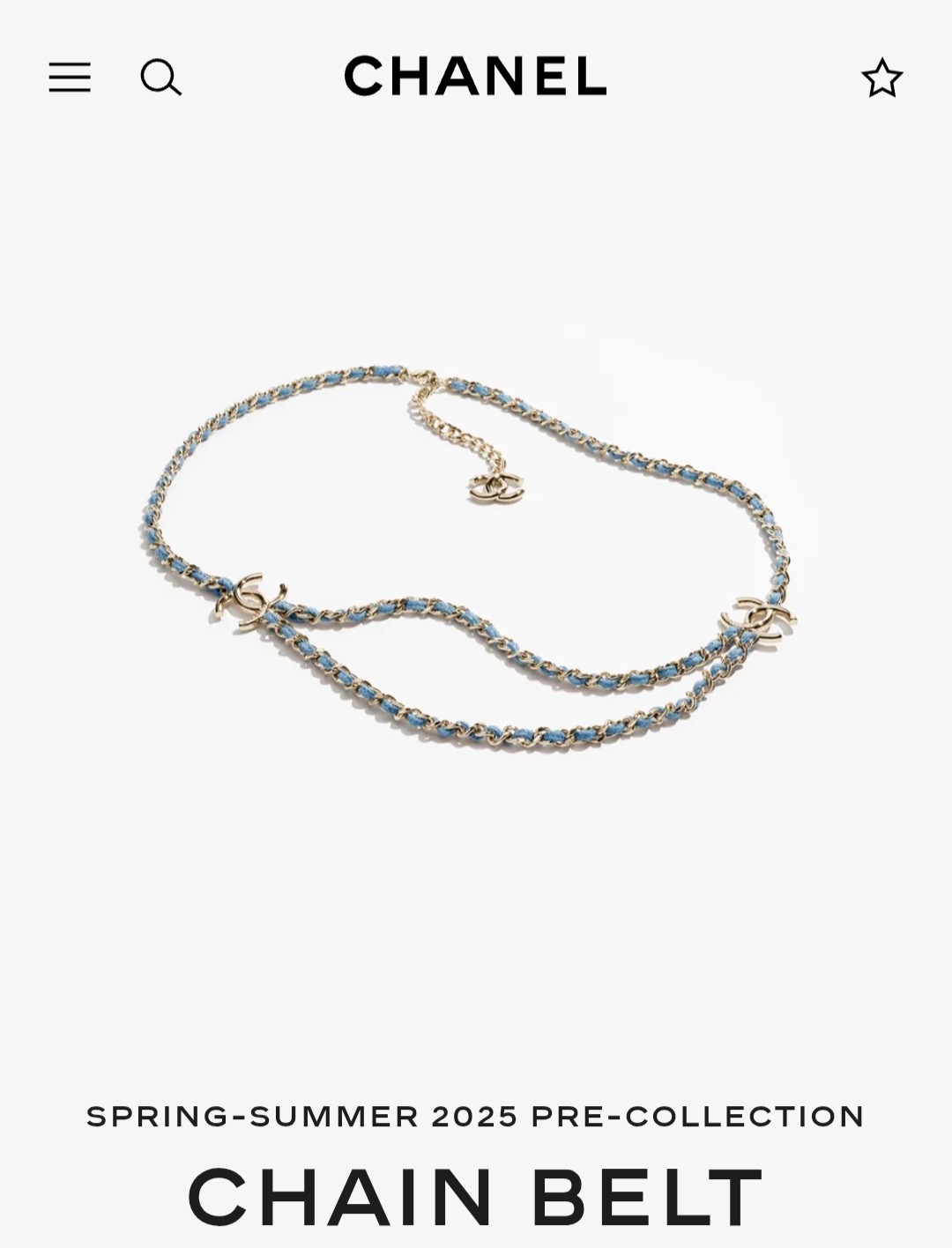 Chanel belt chain