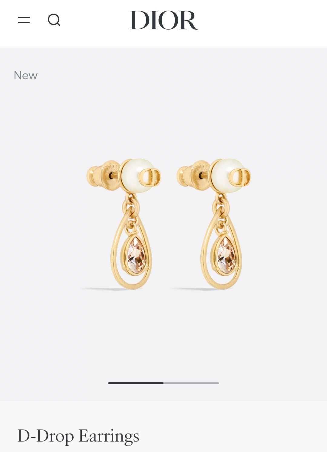 Dior D-Drop Earrings