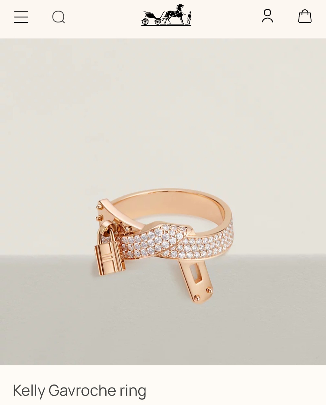 Hermes Kelly Gavroche ring