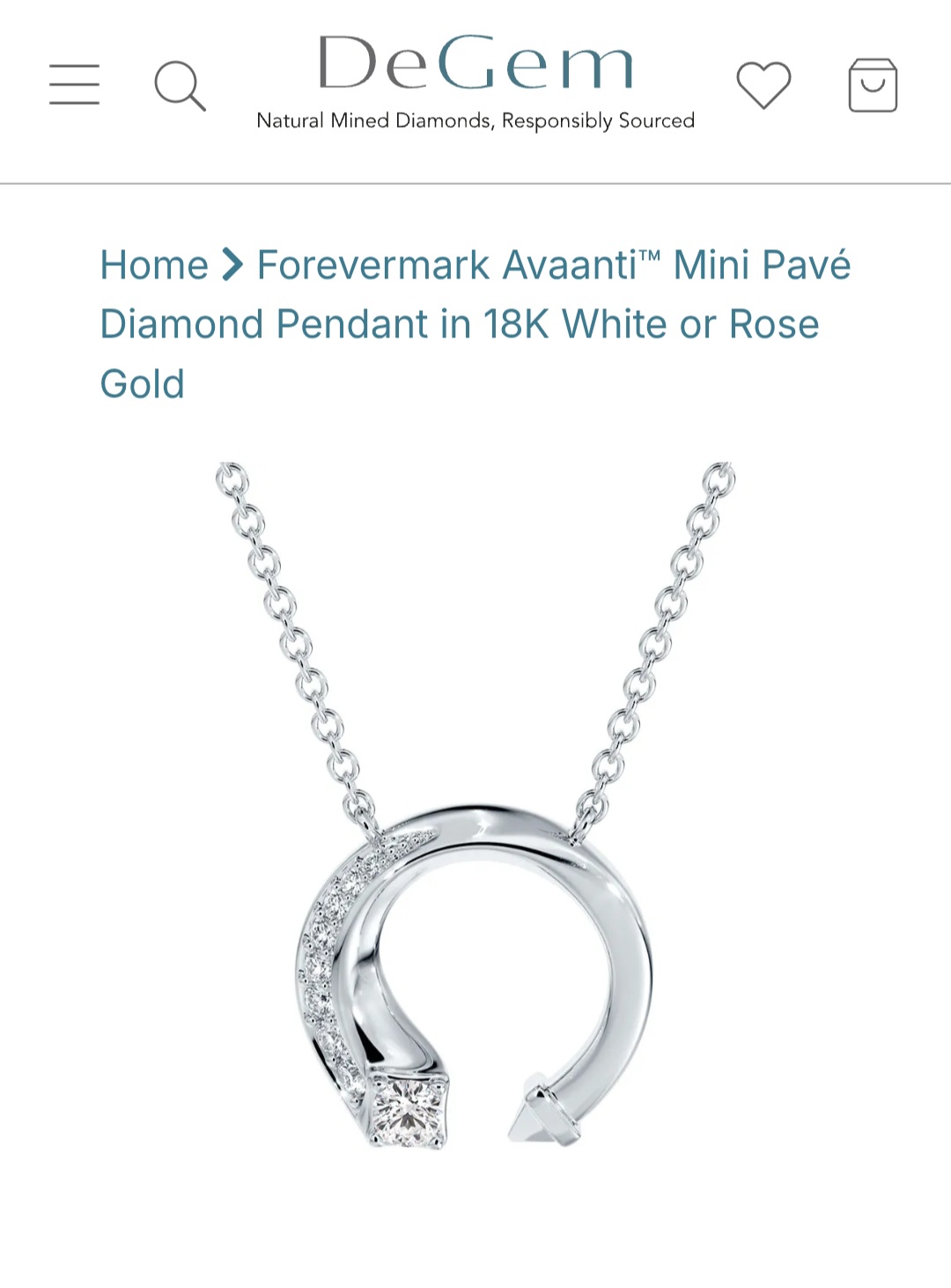 De Beers Forevermark Avaanti™ Mini Pavé Necklace