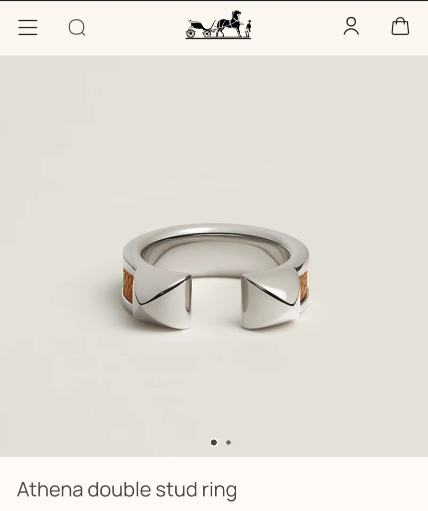 Hermes Athena double stud ring – Fibo3Addict