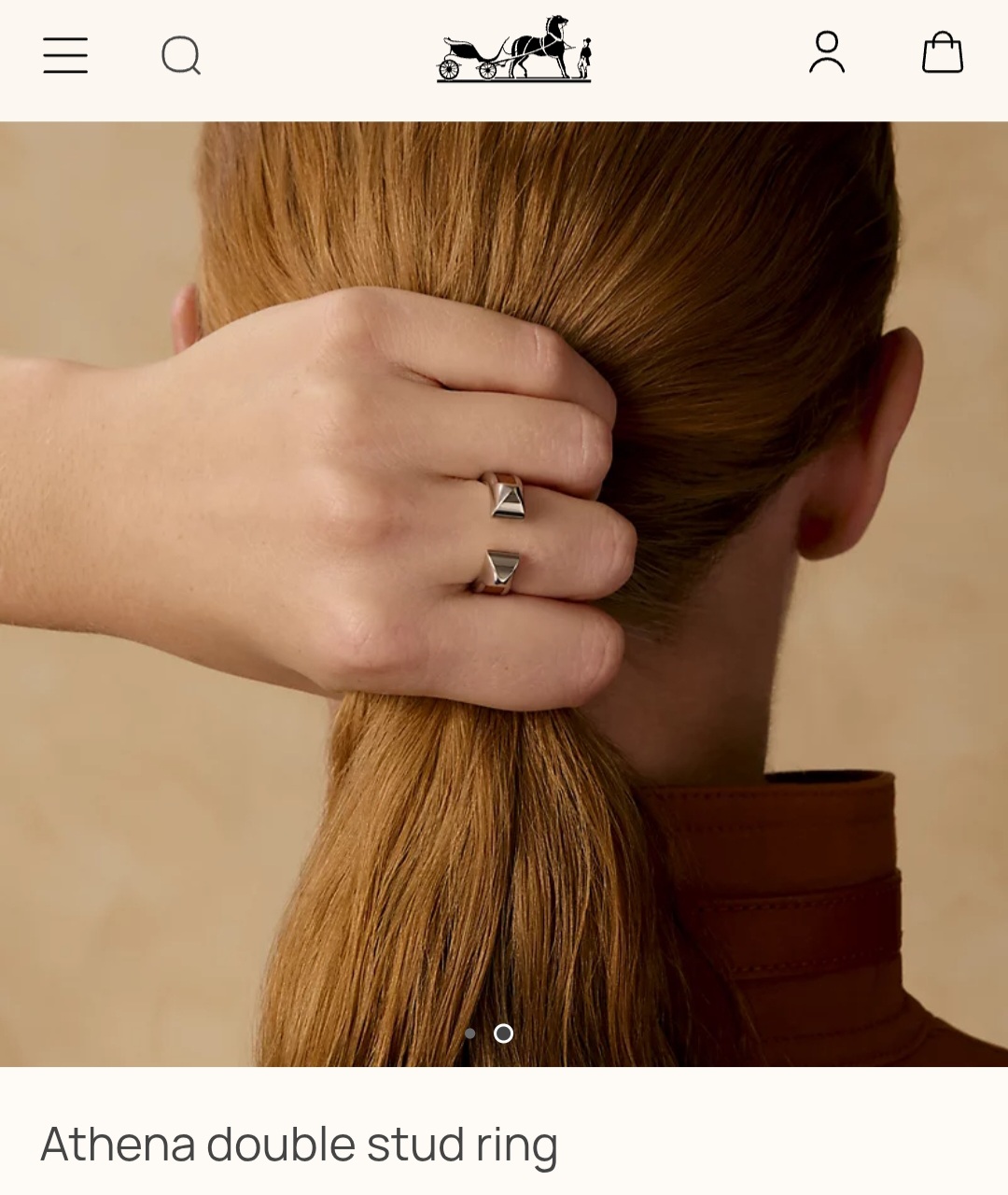 Hermes Athena double stud ring – Fibo3Addict