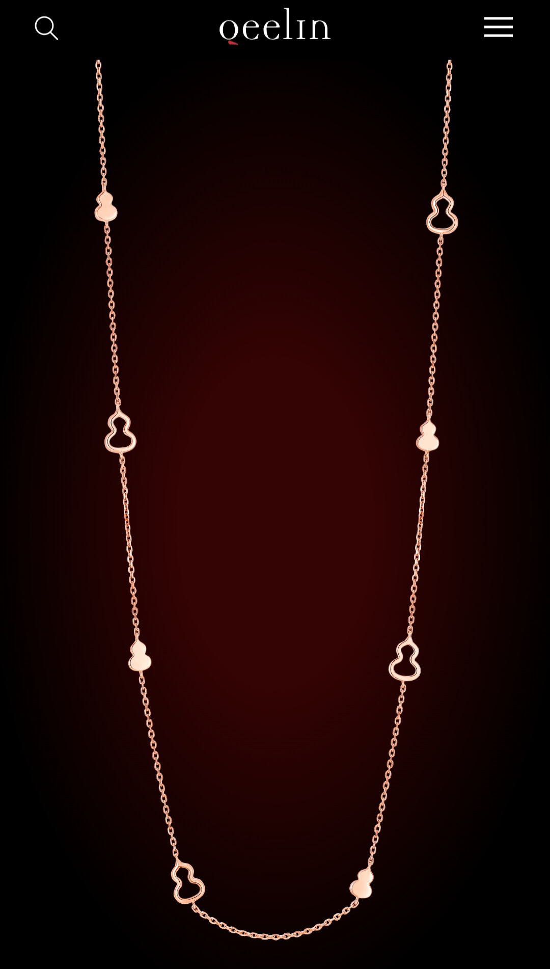 Qeelin Wulu mini long necklace