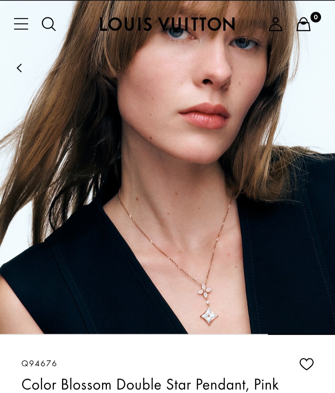 LV Color Blossom Double Star Pendant necklace