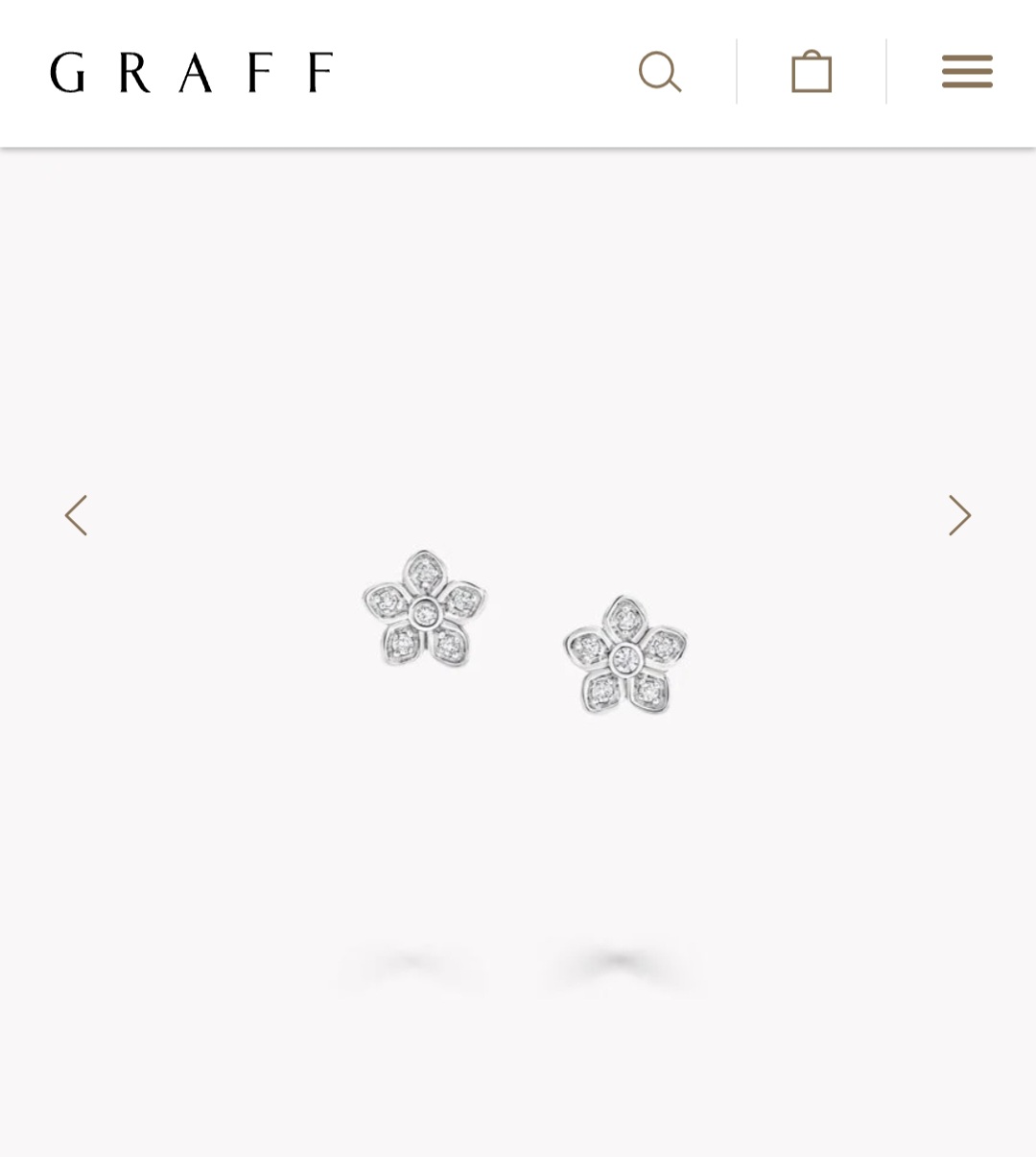 Graff Wild Flower Petite Pavé earrings